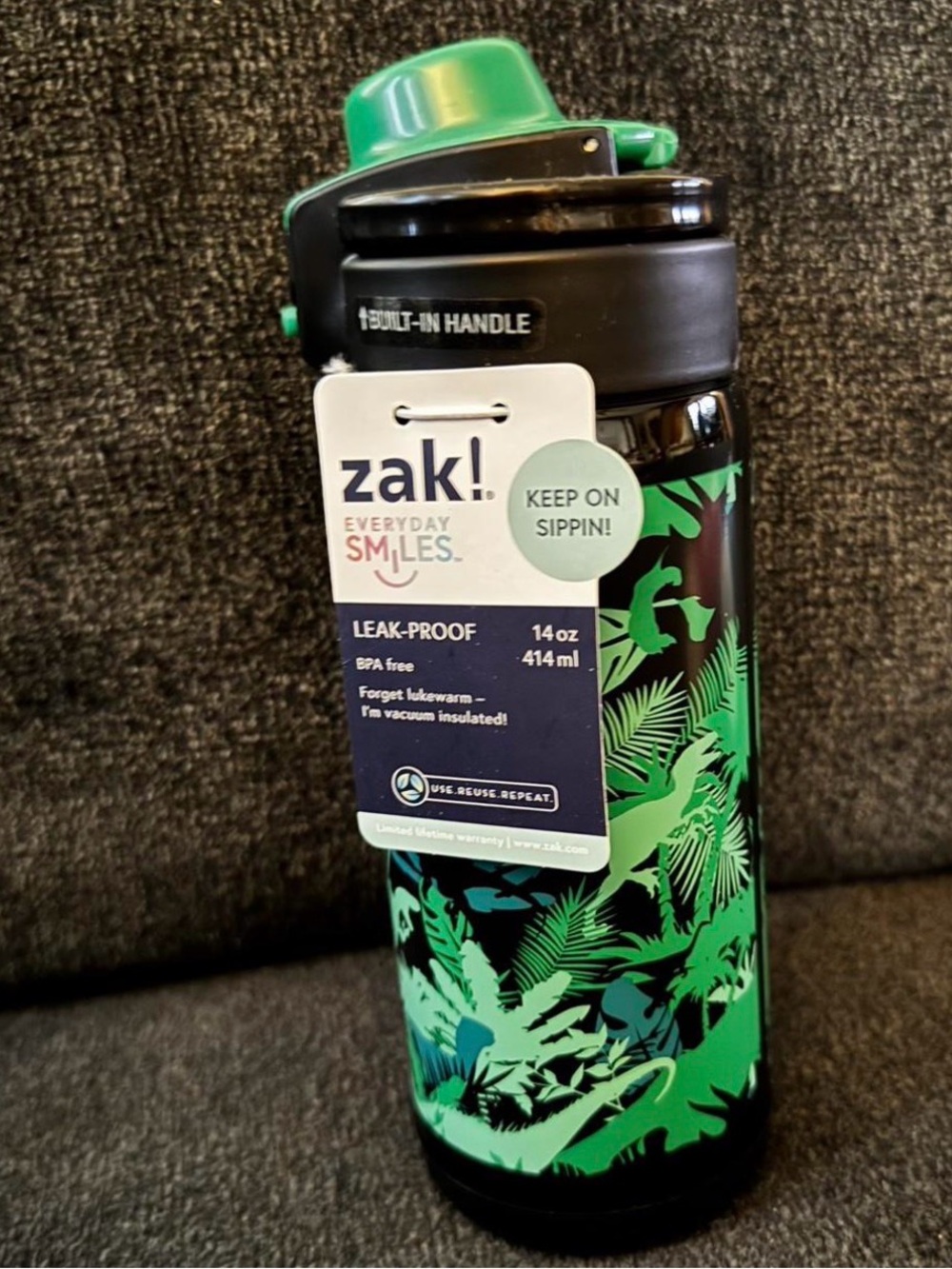 zak! Tropical Green Leak-Proof Water Bottle - 14 oz